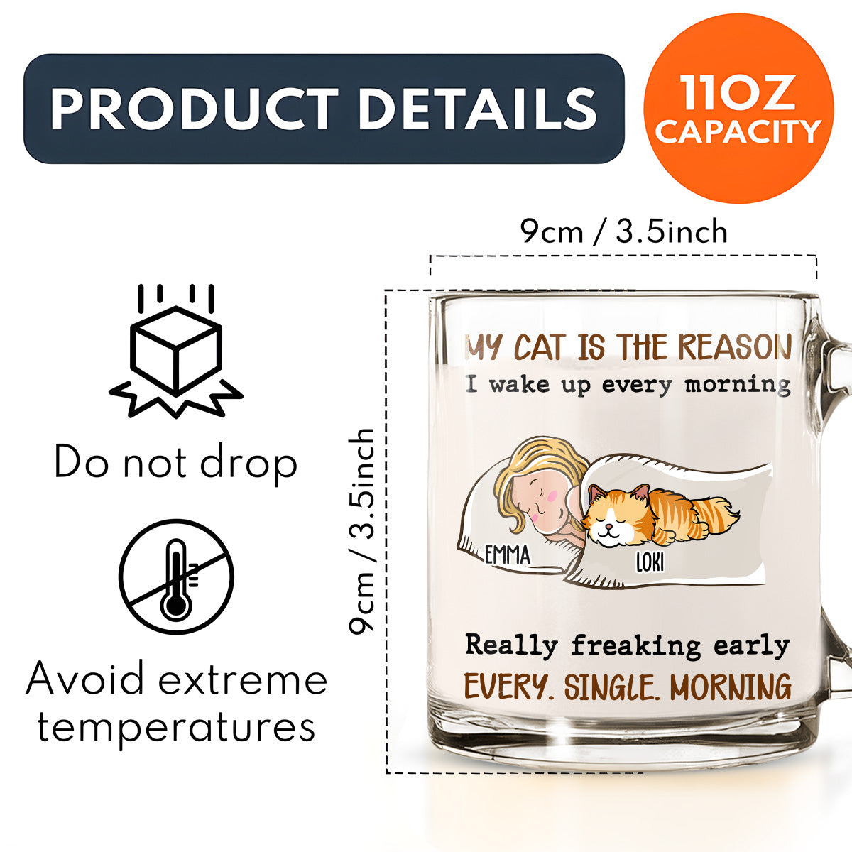 Personalized Custom Glass Mug - The Perfect Way to Wake Up