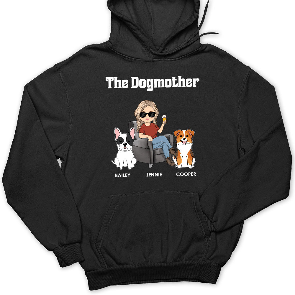 Customizable Cartoon Dog Parents Hoodie - Ideal Gift for Pet Lovers