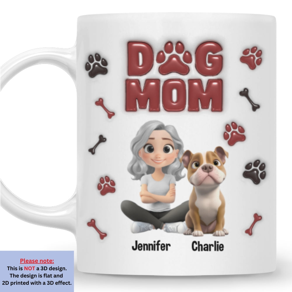 Customizable 3D Inflated Effect Personalized Mug for Dog Lovers
