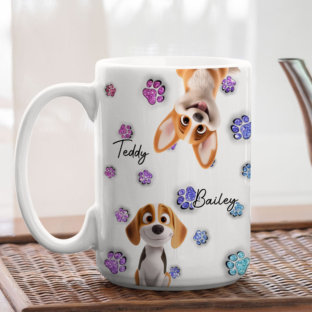 Customizable 3D Inflated Effect Personalized Dog-themed Mug