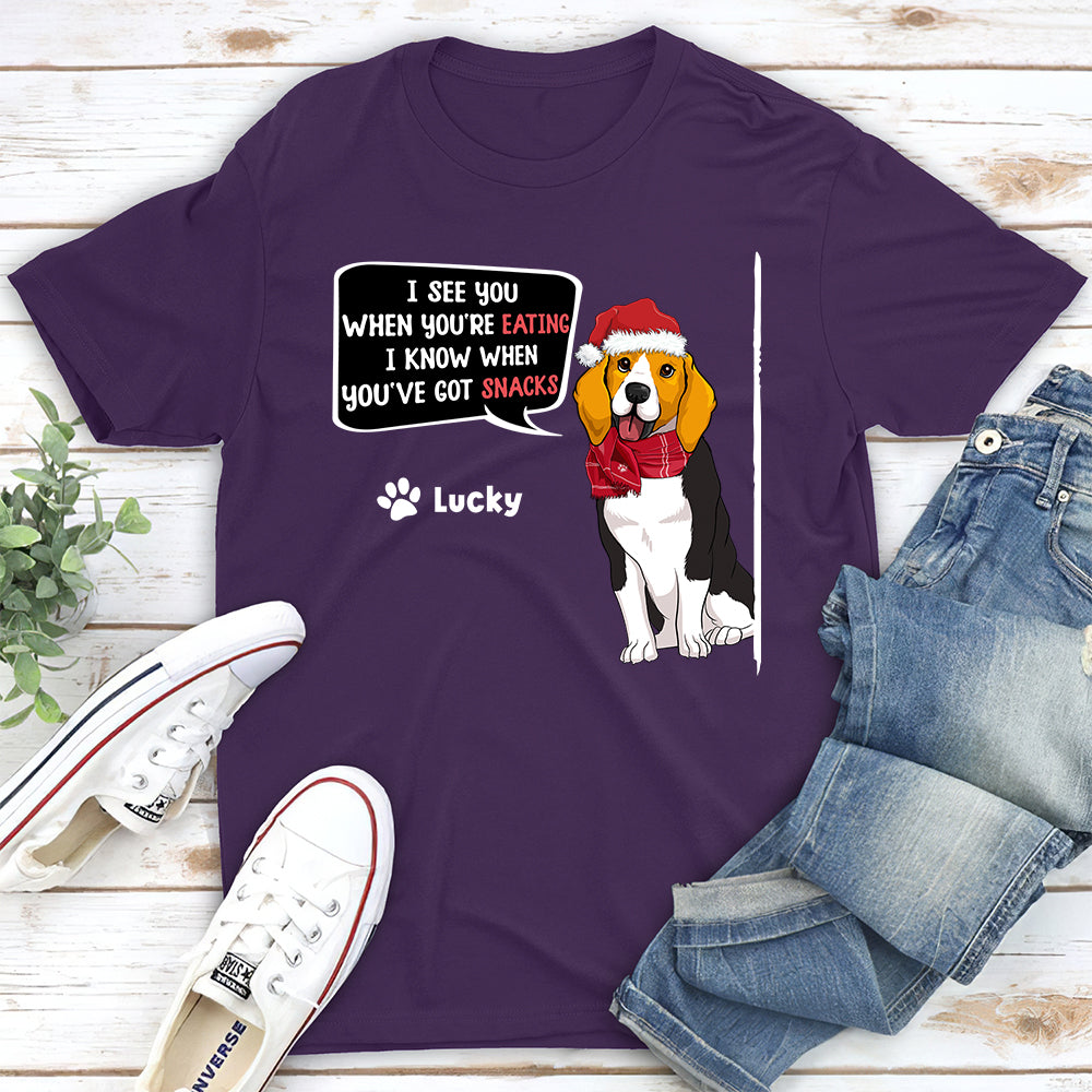 Personalized 'I See You' Unisex T - shirt: Ideal Gift for Pet Lovers