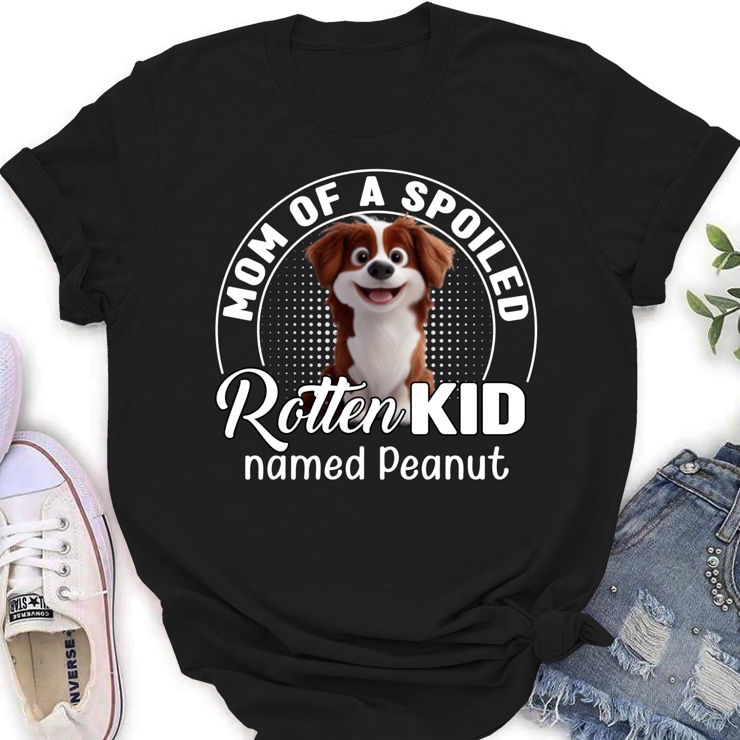 Spoiled Rotten Pet Chibi Cartoon - Customizable Women's Personalized T-shirt