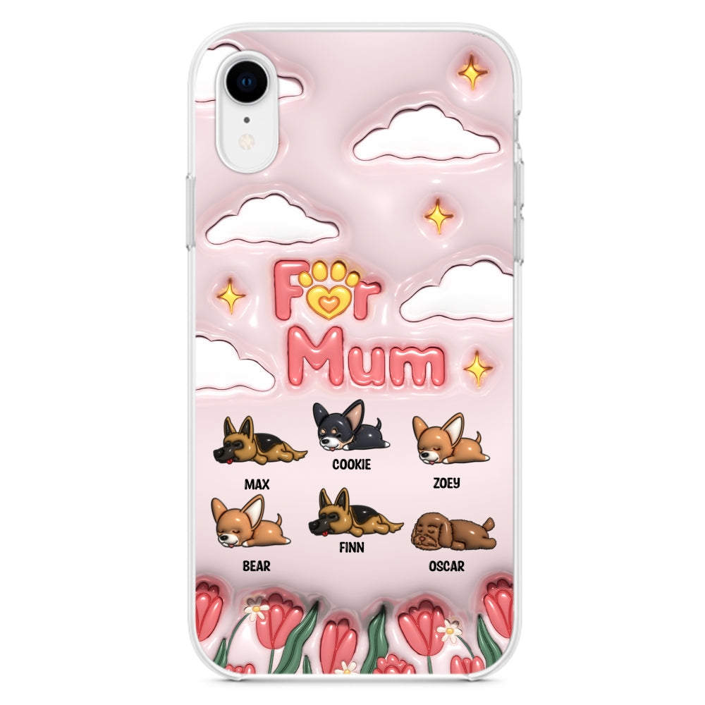 Personalized 3D Inflated Effect Phone Case - Show Your Love for Fur Moms