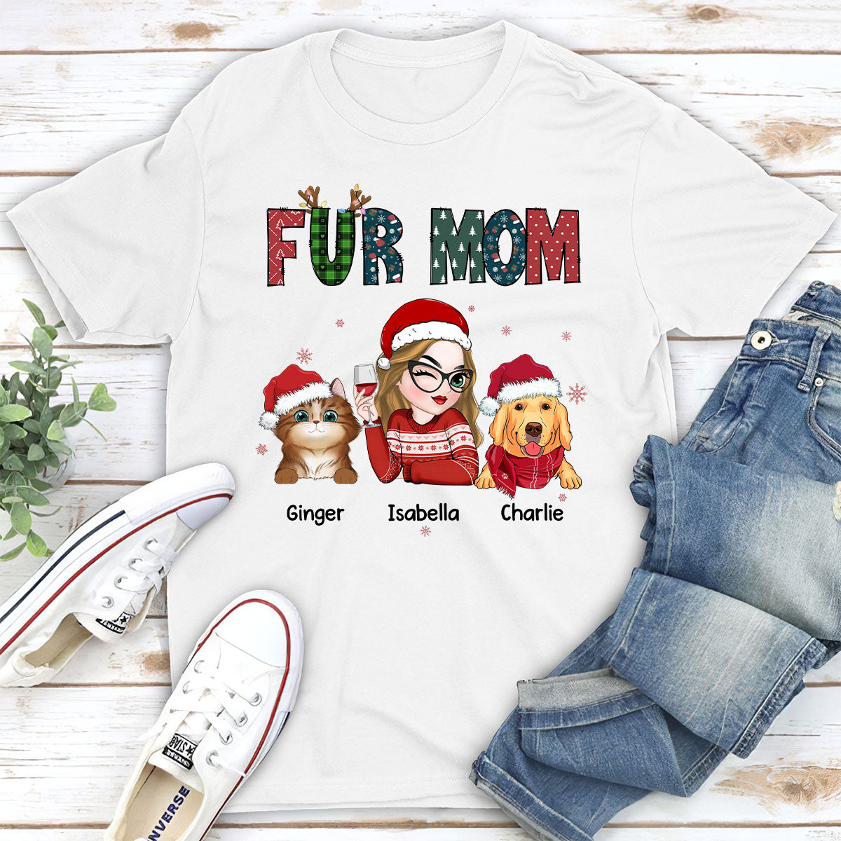 Personalized Unisex 'My Lovely Fur Mom' T-shirt - Ideal Gift for Pet Lovers