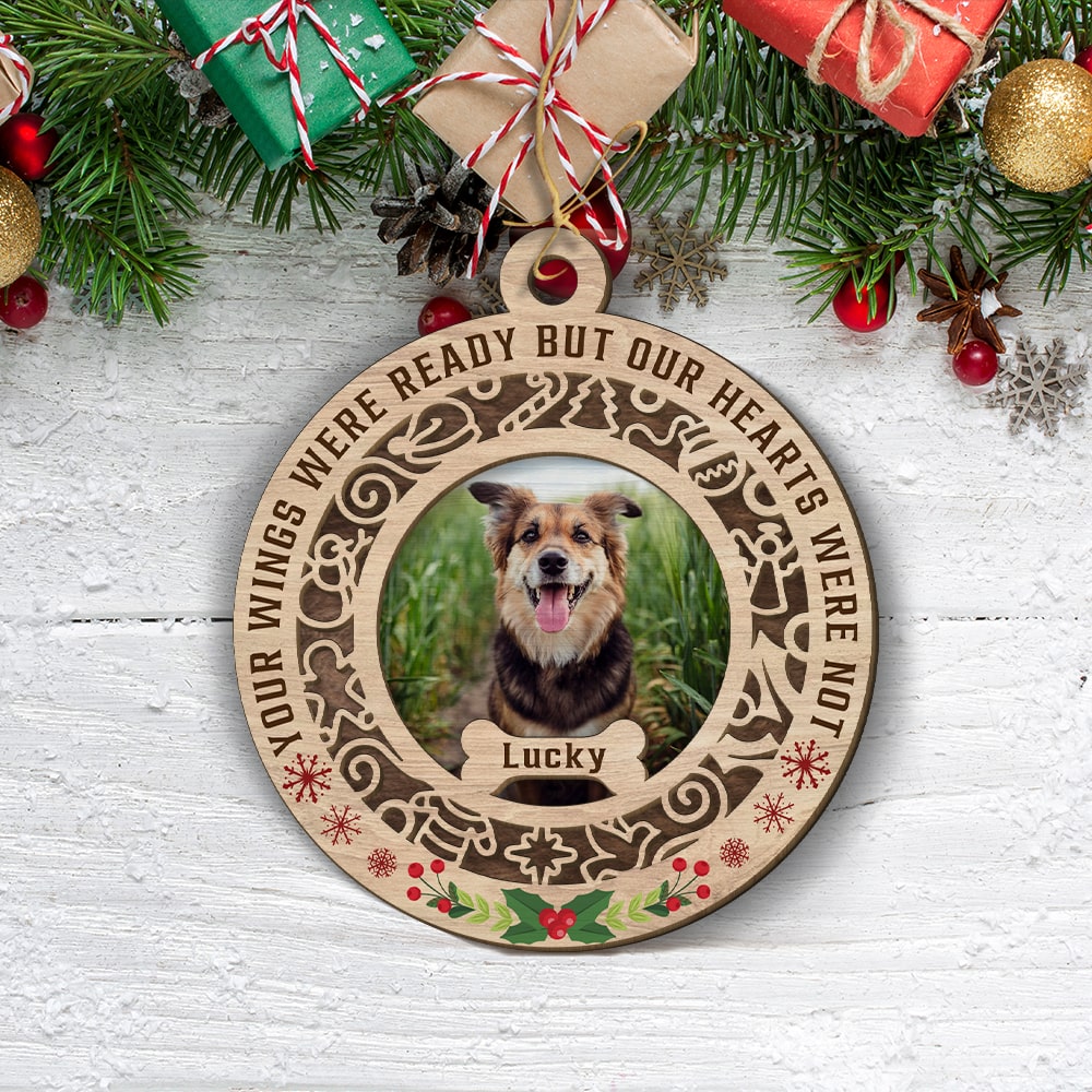 Your Wings - Customizable 2 - Layered Personalized Wood Ornament for Pet Lovers