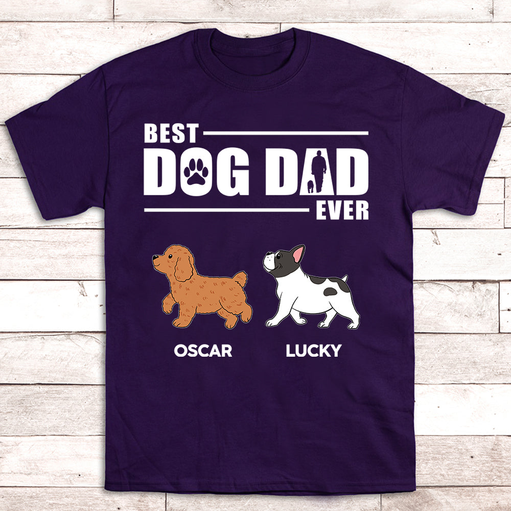 Top-Rated Personalized Custom Unisex Dog Dad Silhouette T-shirt