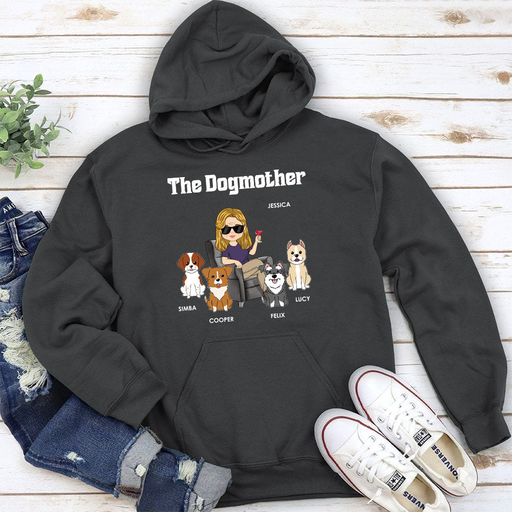 Customizable Cartoon Dog Parents Hoodie - Ideal Gift for Pet Lovers