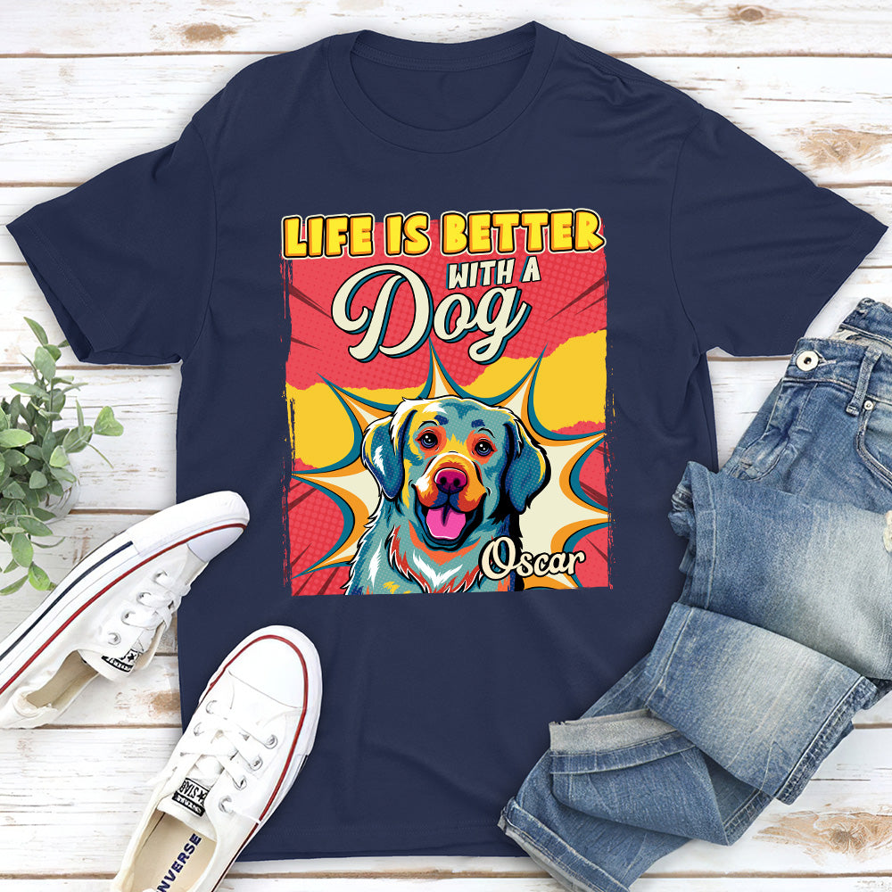 Unique Personalized Unisex Dog Popart T-shirt - Ideal Gift for Pet Lovers
