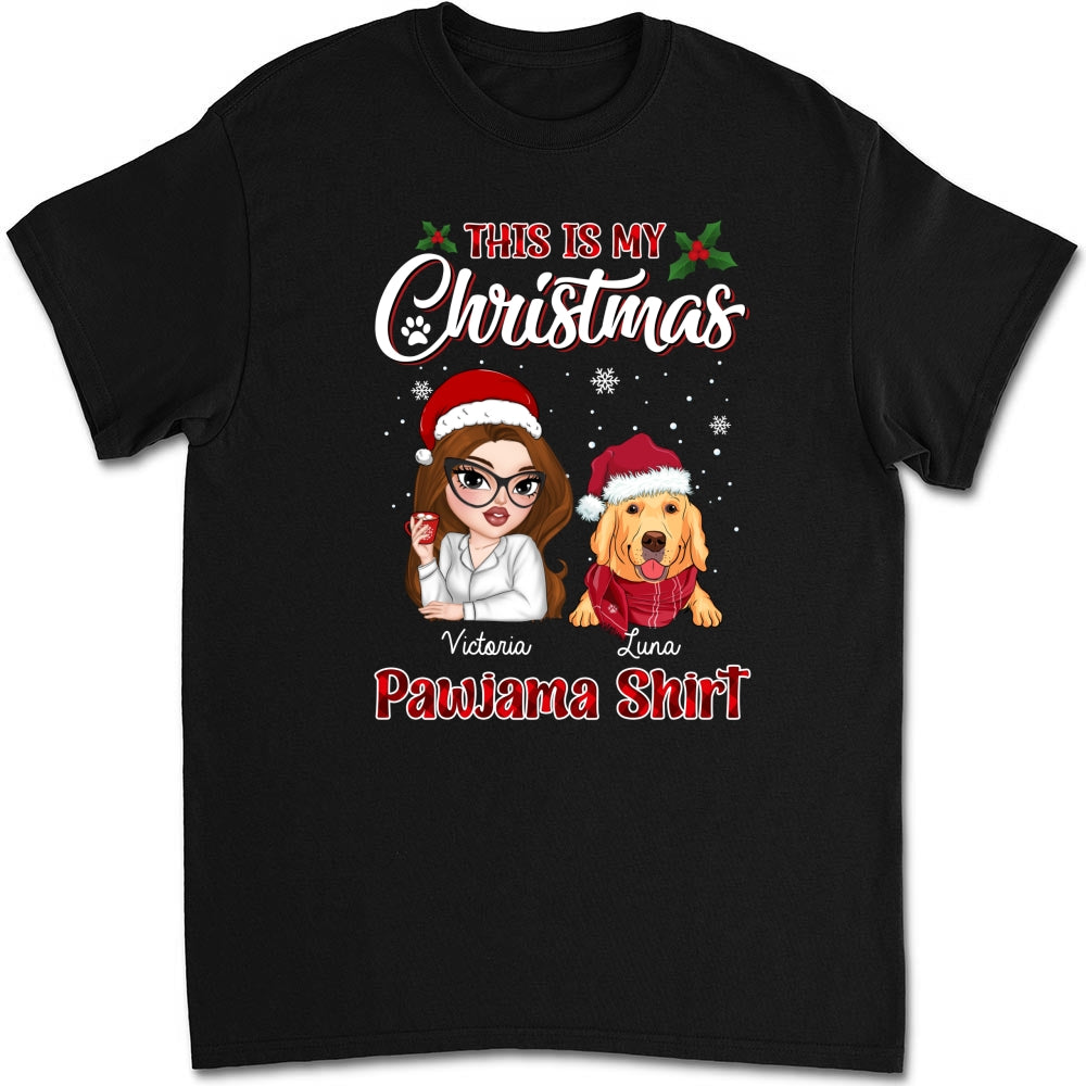 Christmas Personalized Unisex Pawjama T-shirt - Ideal Gift for Pet Lovers