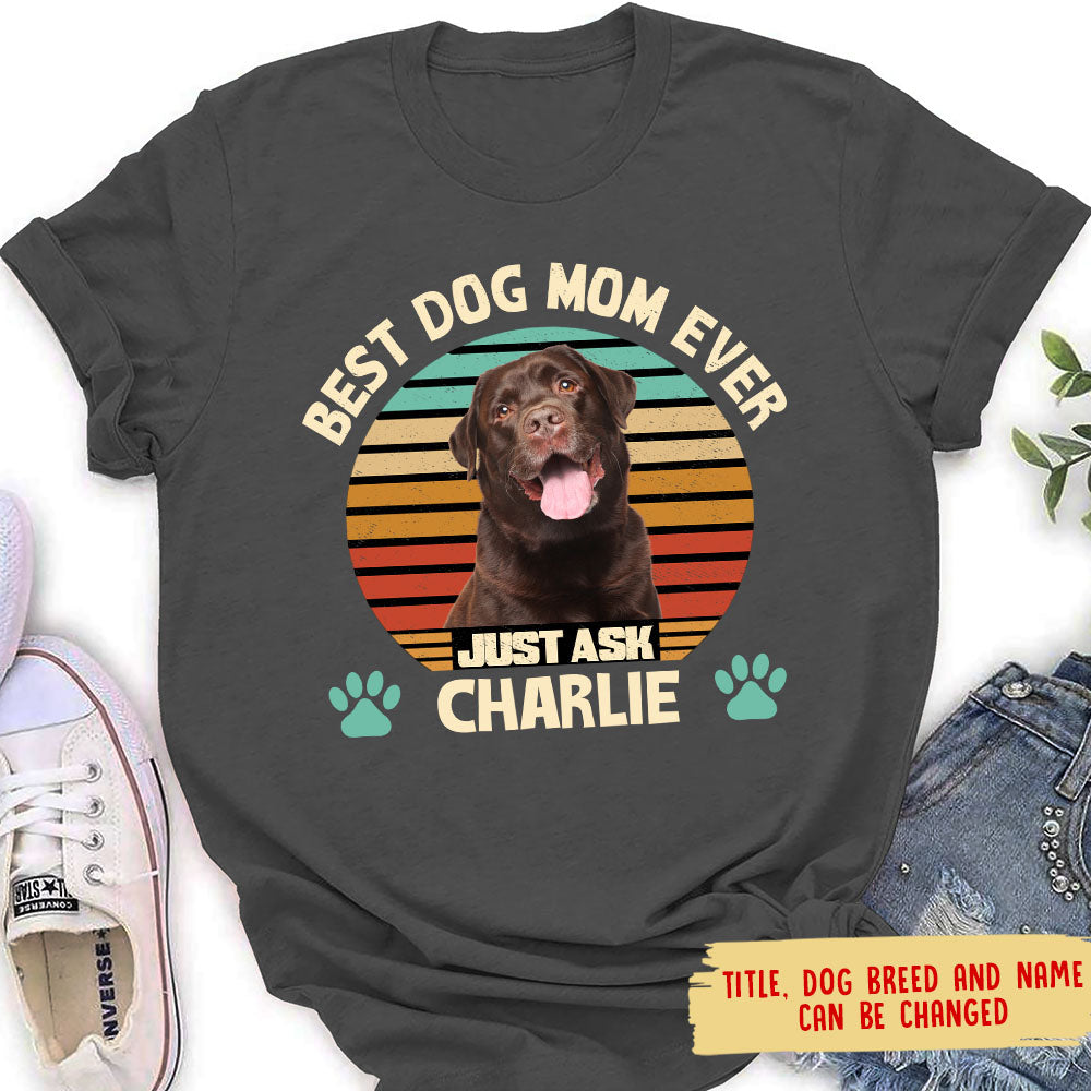 Top-Rated Personalized Custom Photo Women's T-shirt for Dog Moms