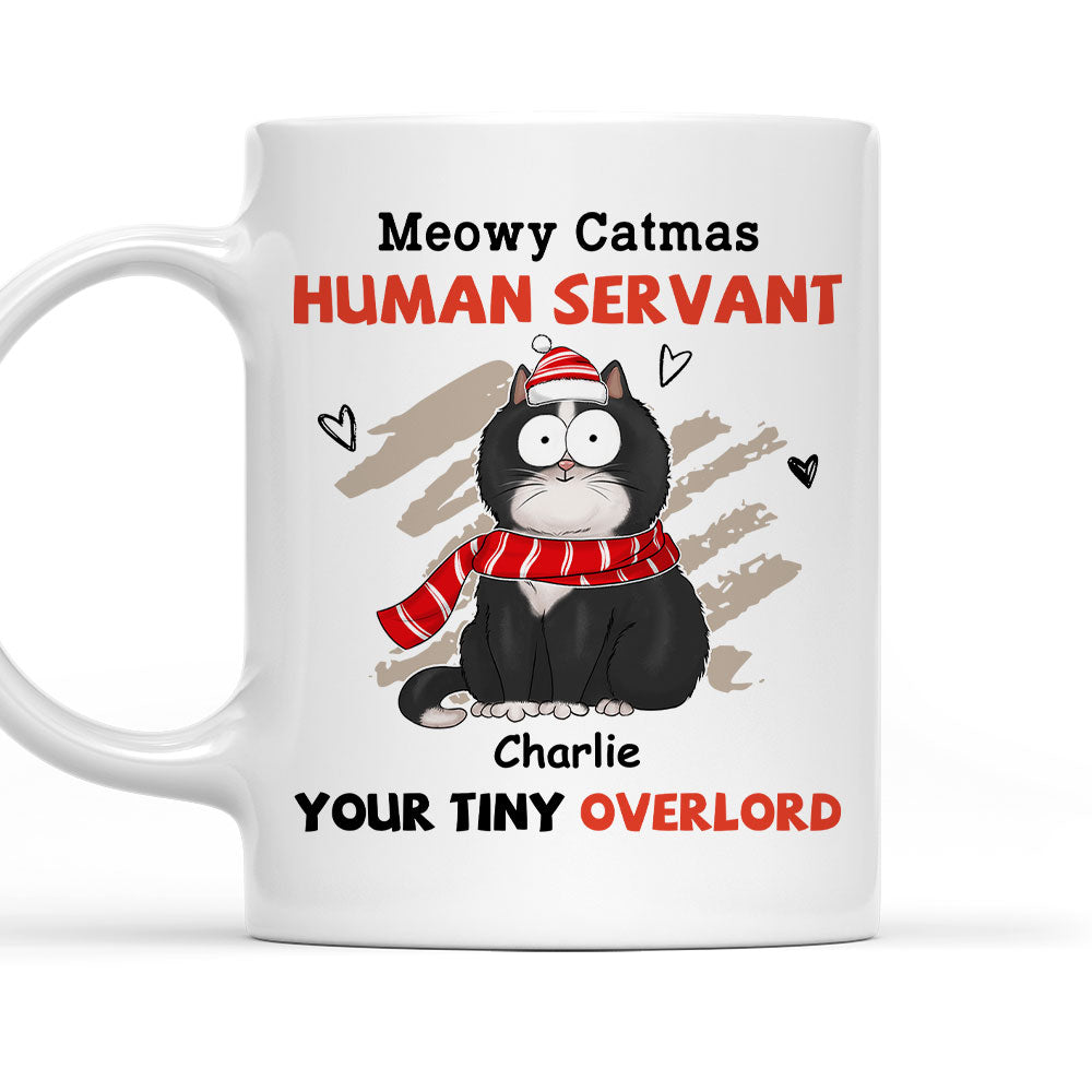 Meowy Catmas Servant - Customizable Personalized Coffee Mug for Pet Lovers