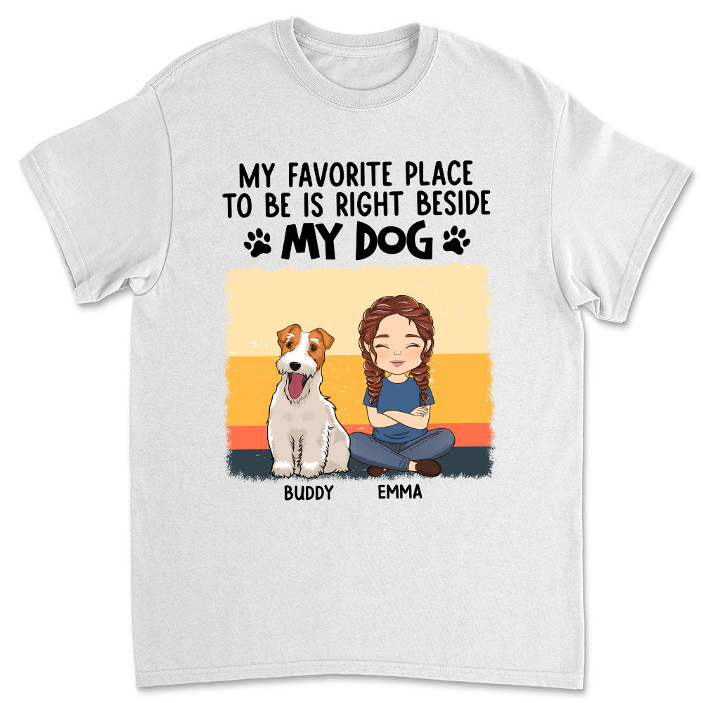 Right Beside - Customizable Unisex Personalized T-shirt for Pet Lovers