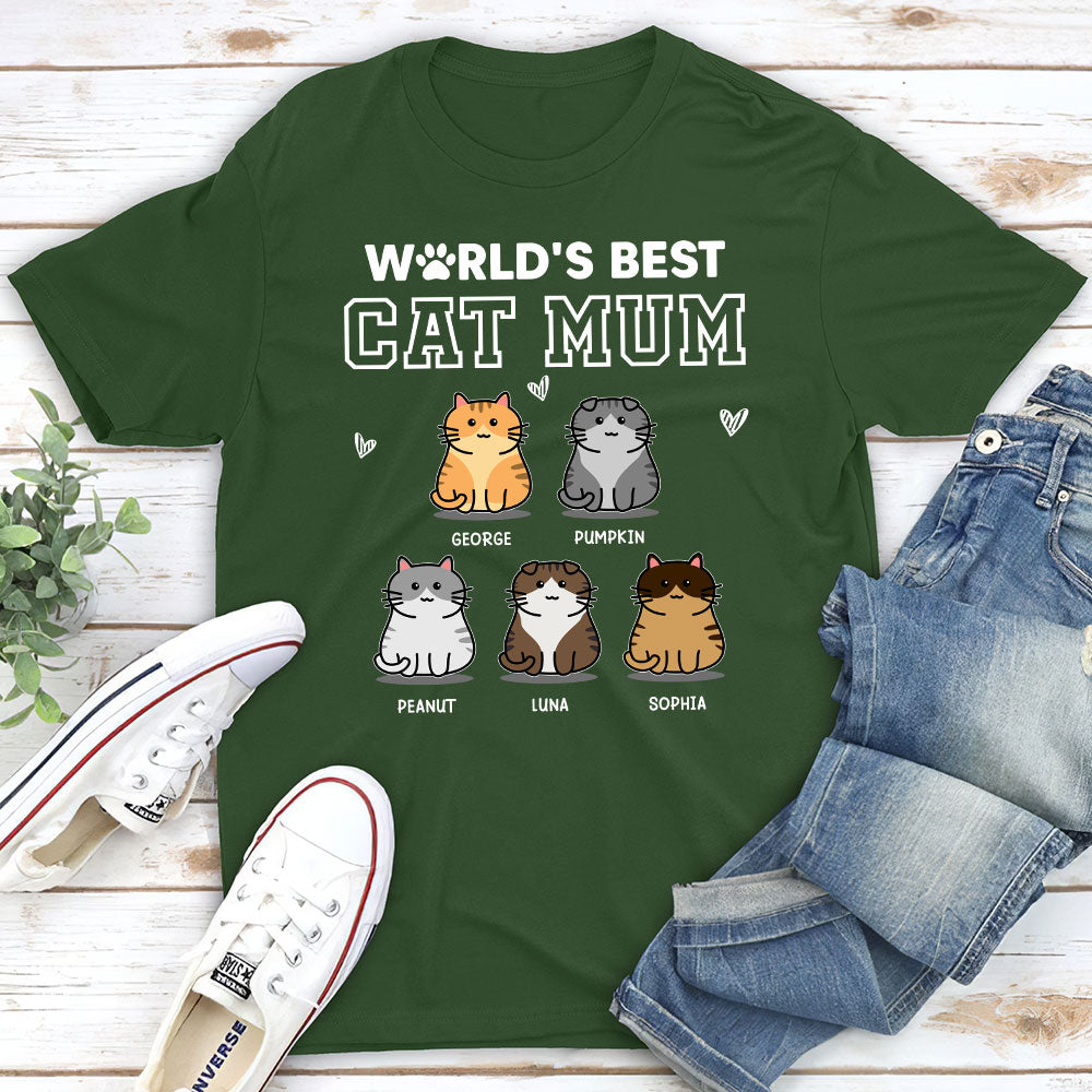 Personalized Custom Premium 'Best Mom Of Cat' T-shirt - Ideal Gift for Pet Lovers