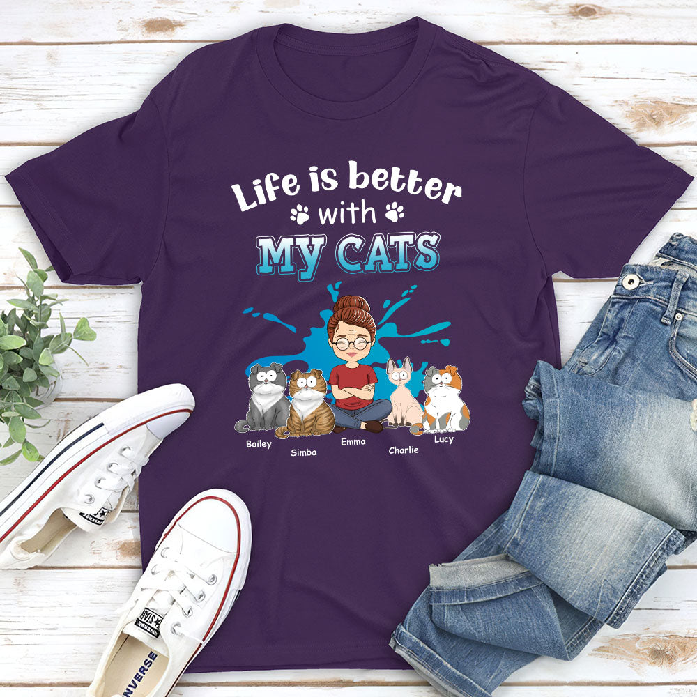 Funny Personalized Custom Unisex T-shirt: Life Is Better for Pet Lovers