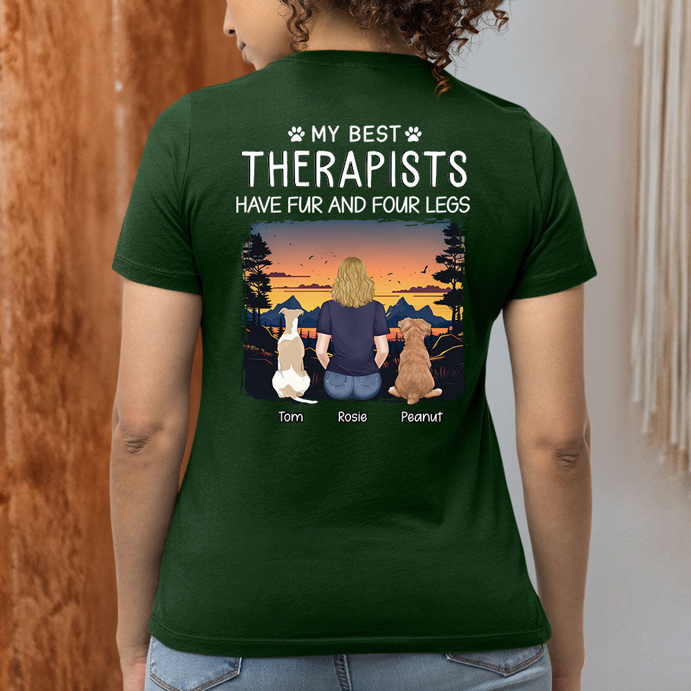 Best Therapist - Customized Personalized Women's Pet Lover T-shirt