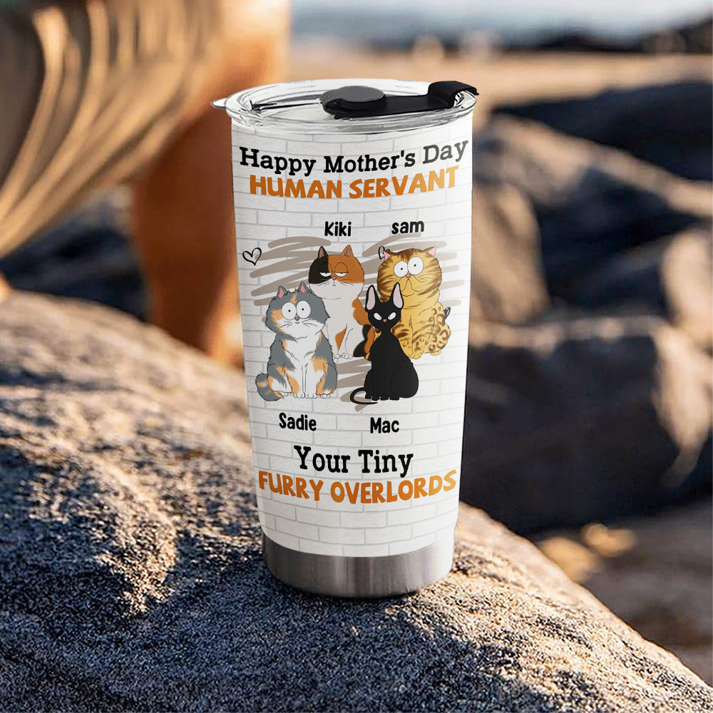 Personalized Tiny Cat Overlord Custom Tumbler - Express Your Style