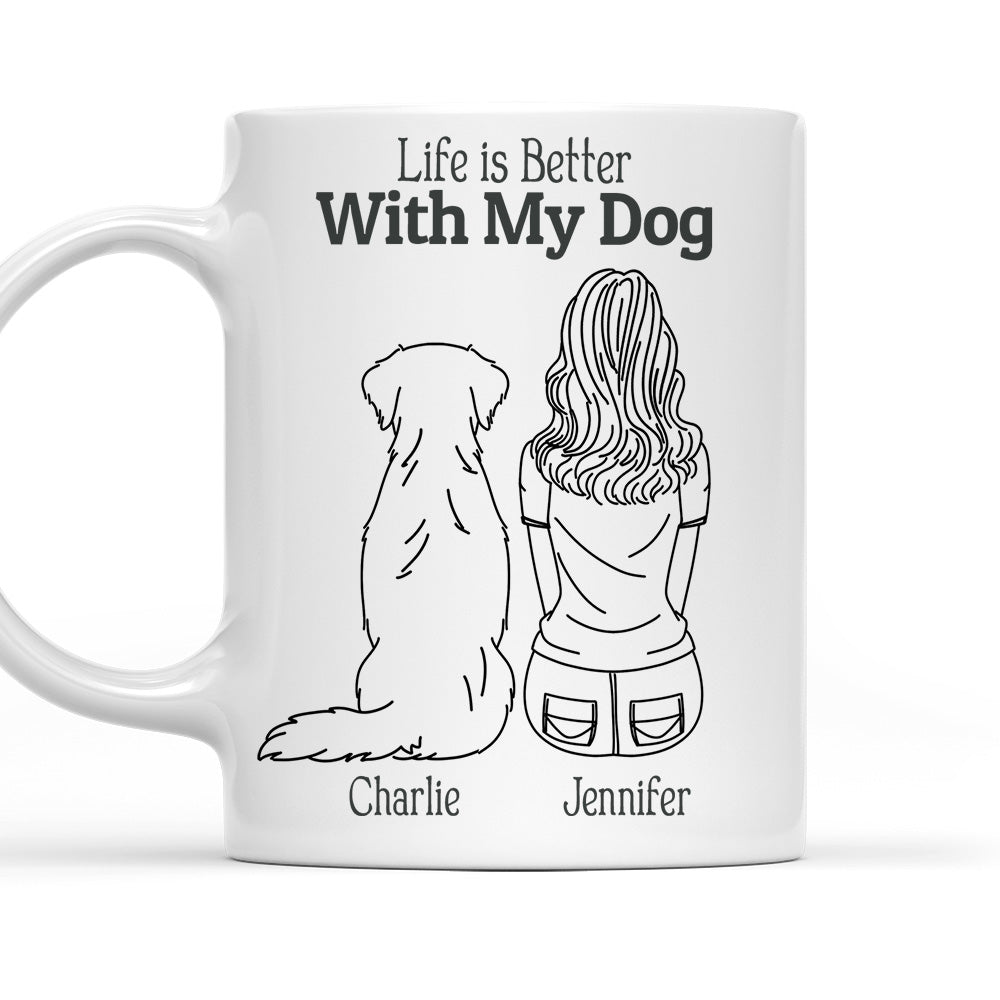 Personalized Custom 'Life Is Better With My Dogs' Coffee Mug - Ideal Gift for Dog Lovers