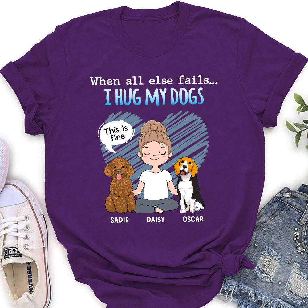 Personalized I Hug My Dog Women's T-shirt - Ideal Gift for Pet Lovers