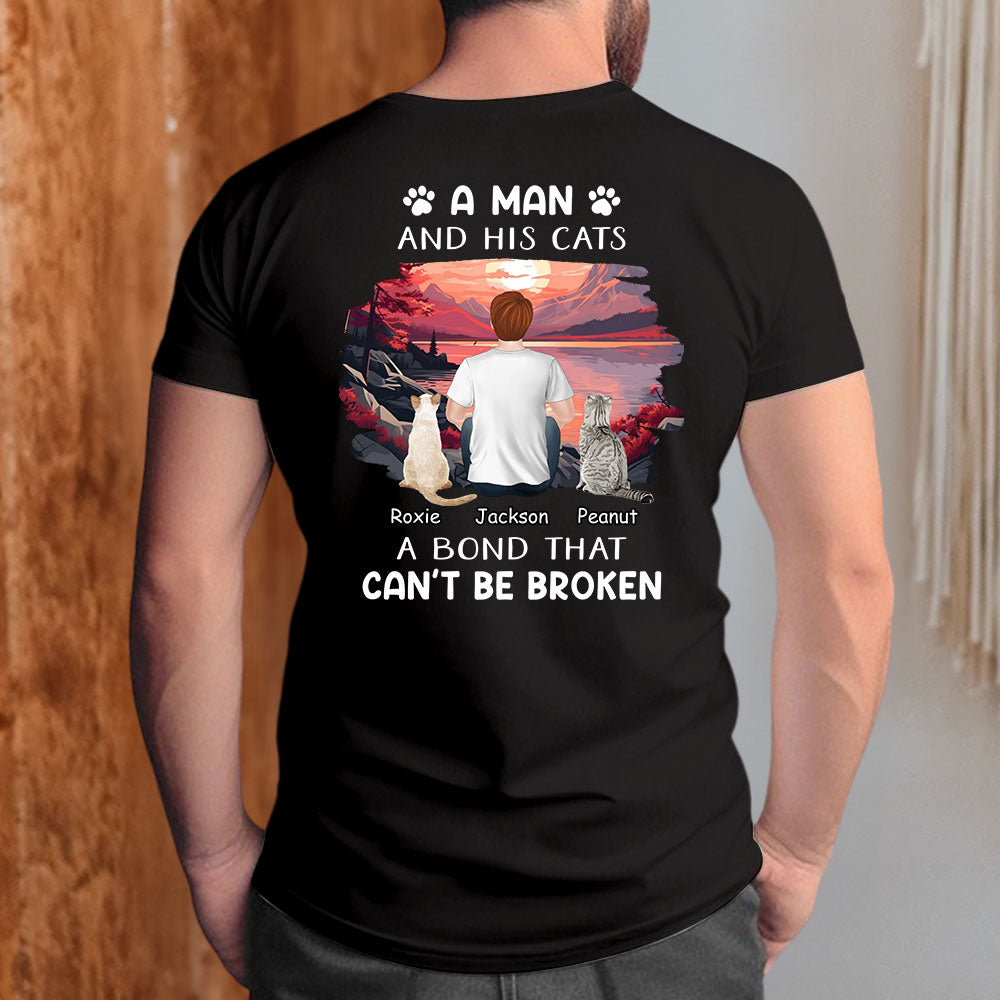 Personalized Unisex 'Man With Pets' T-shirt - Ideal Gift for Pet Lovers