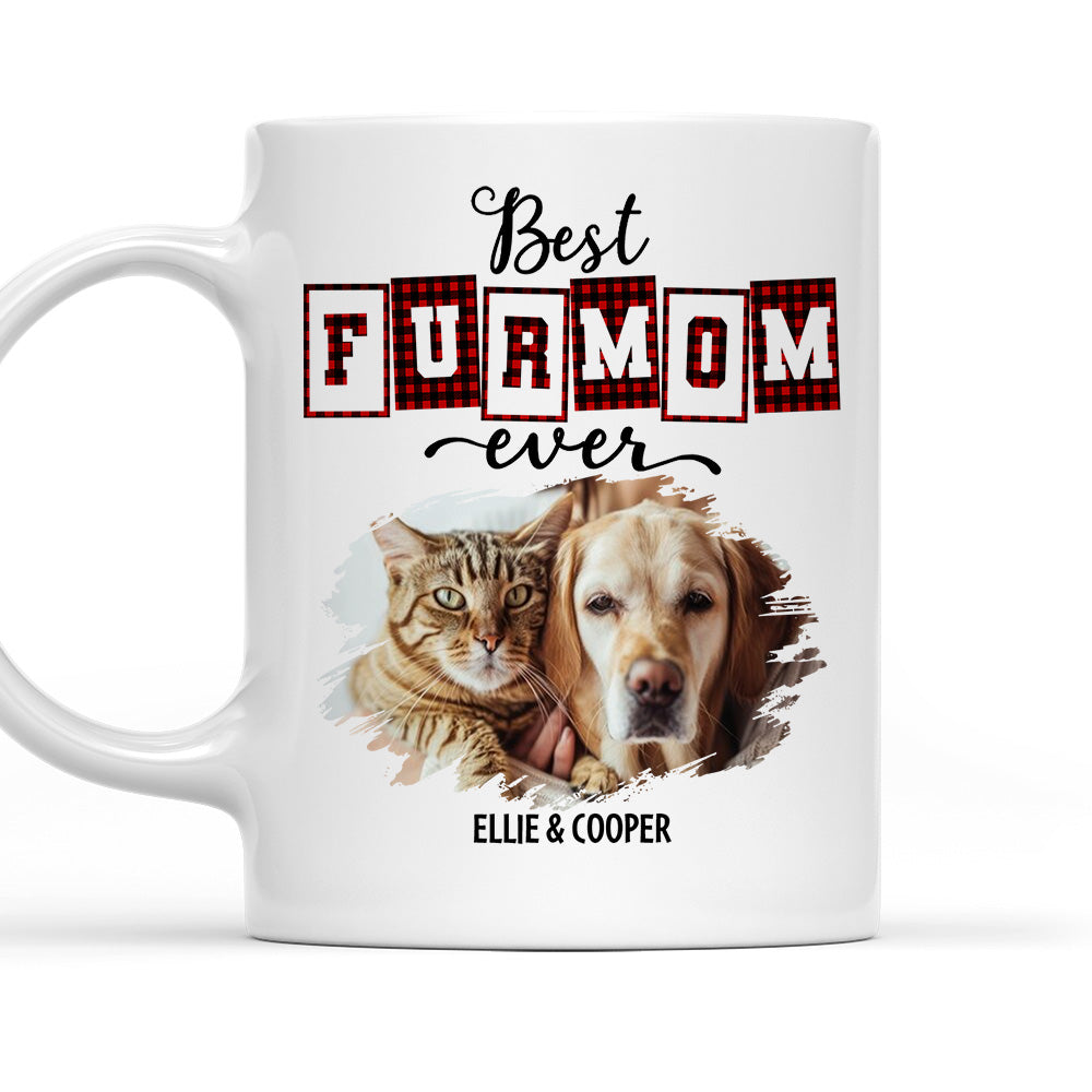 Personalized Custom Coffee Mug: Best Fur Mom and Dad Of The Year Photo Keepsake