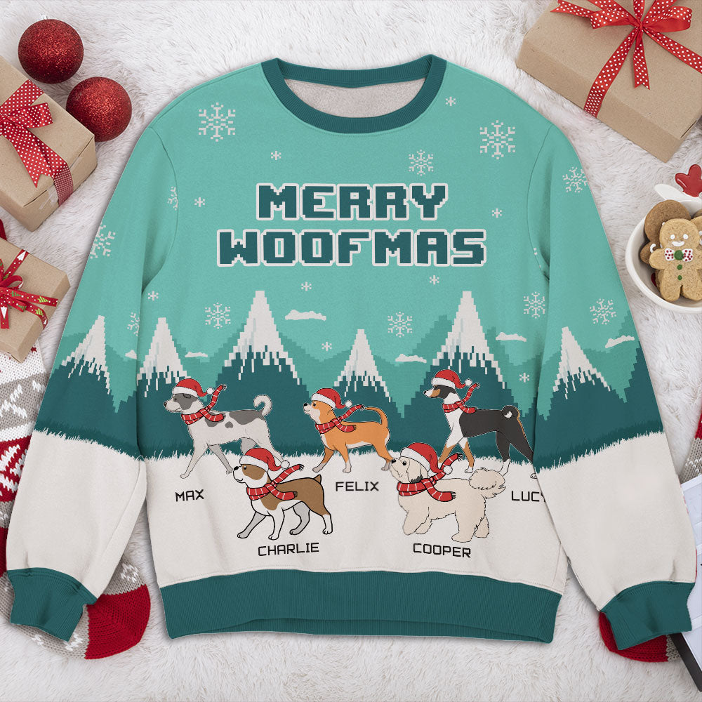 Personalized Merry Christmas Dog All-Over-Print Unisex Sweatshirt