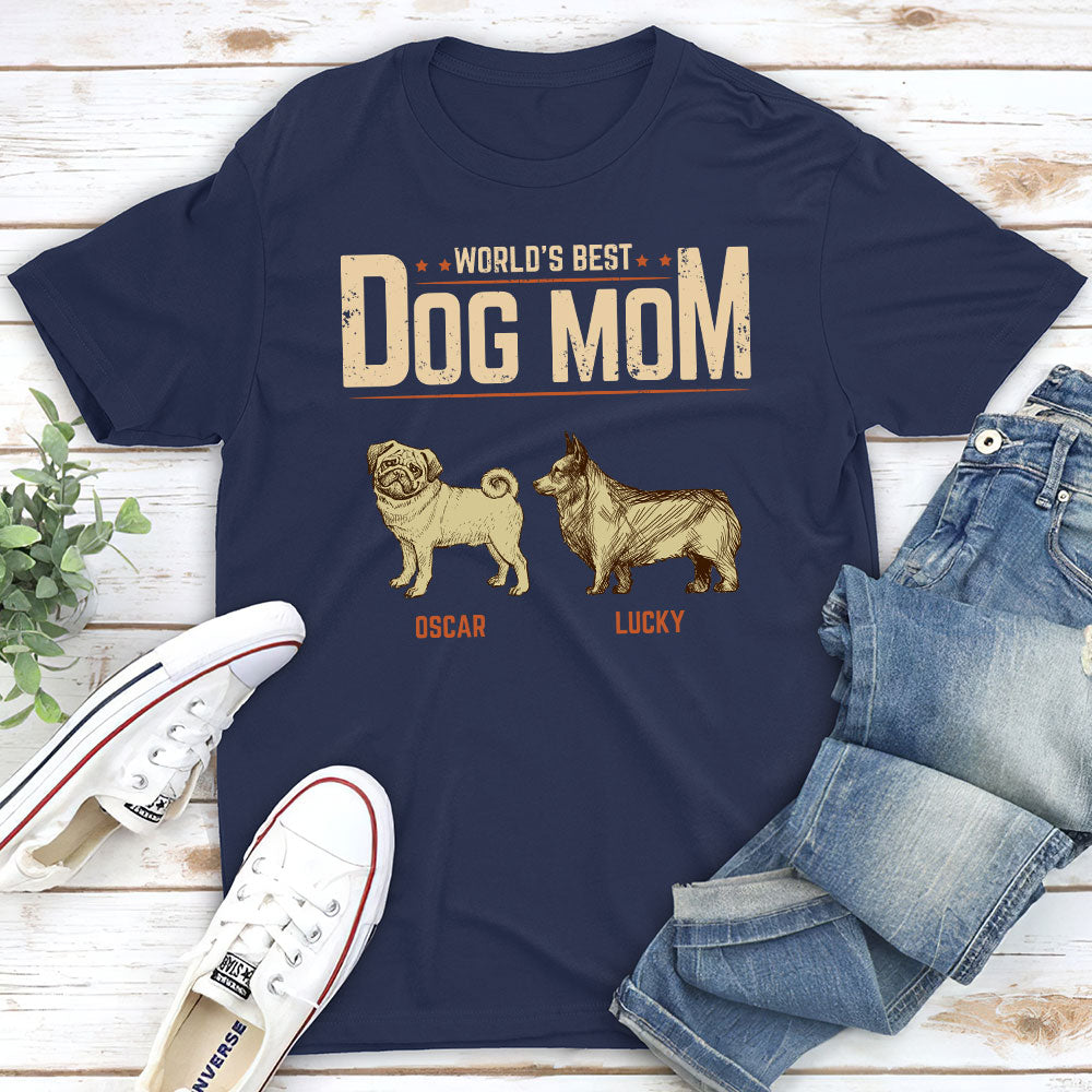 Vintage Personalized Custom Unisex Best Dog Dad T-shirt