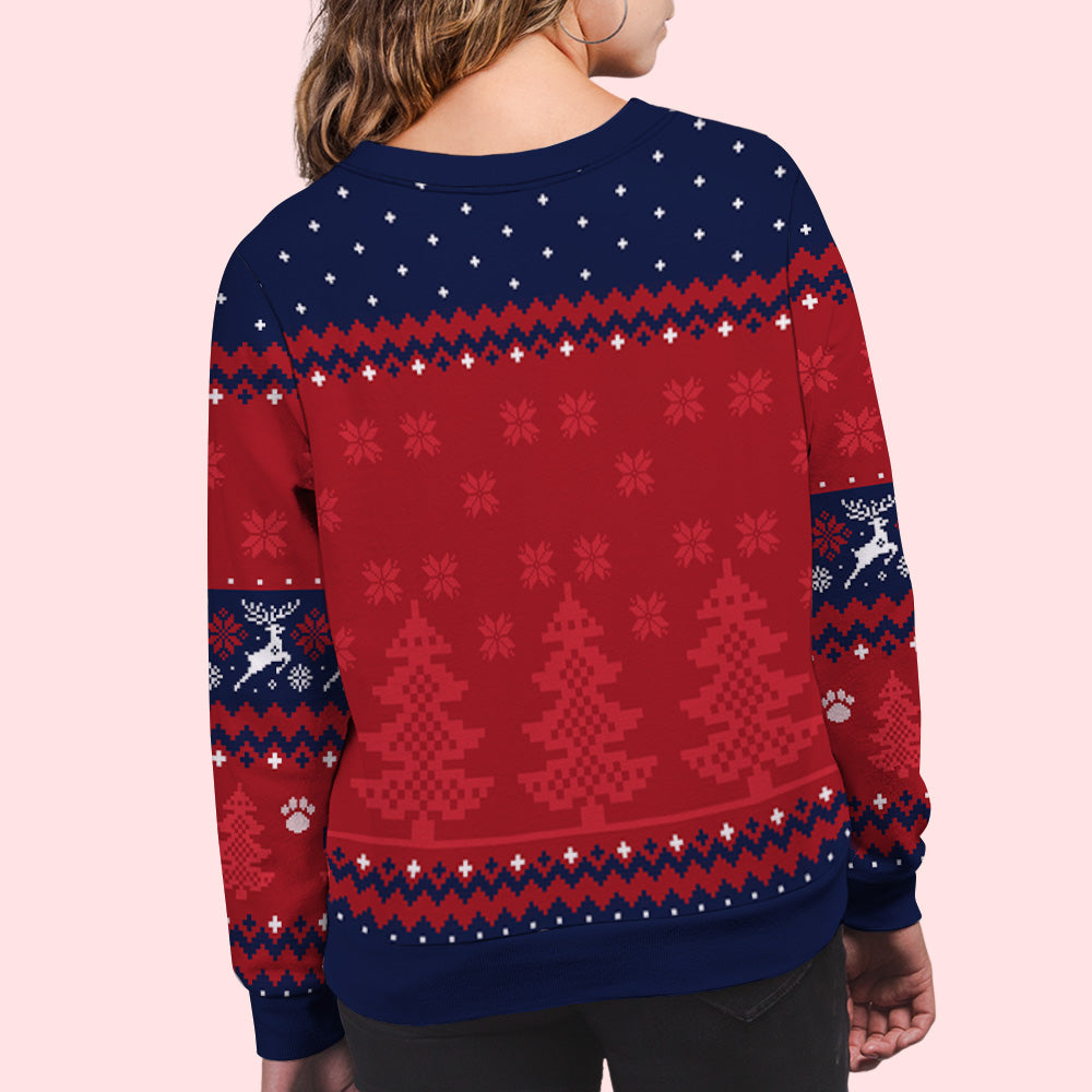 Winter Meowy Catmas: Personalized All-Over-Print Custom Sweatshirt for Pet Lovers