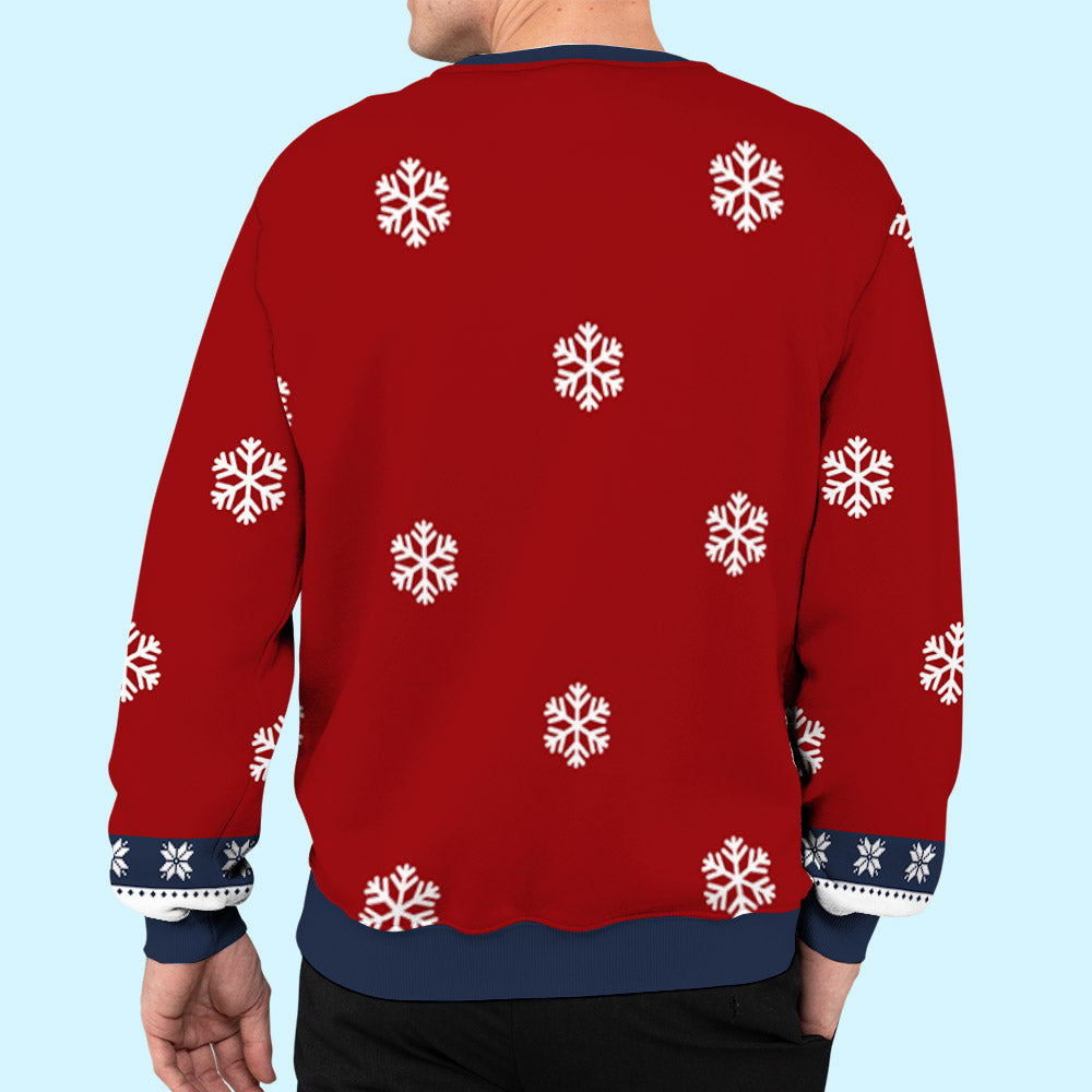 Customizable Dog Mom Snowy All-Over Print Sweatshirt - Ideal Gift for Dog Lovers