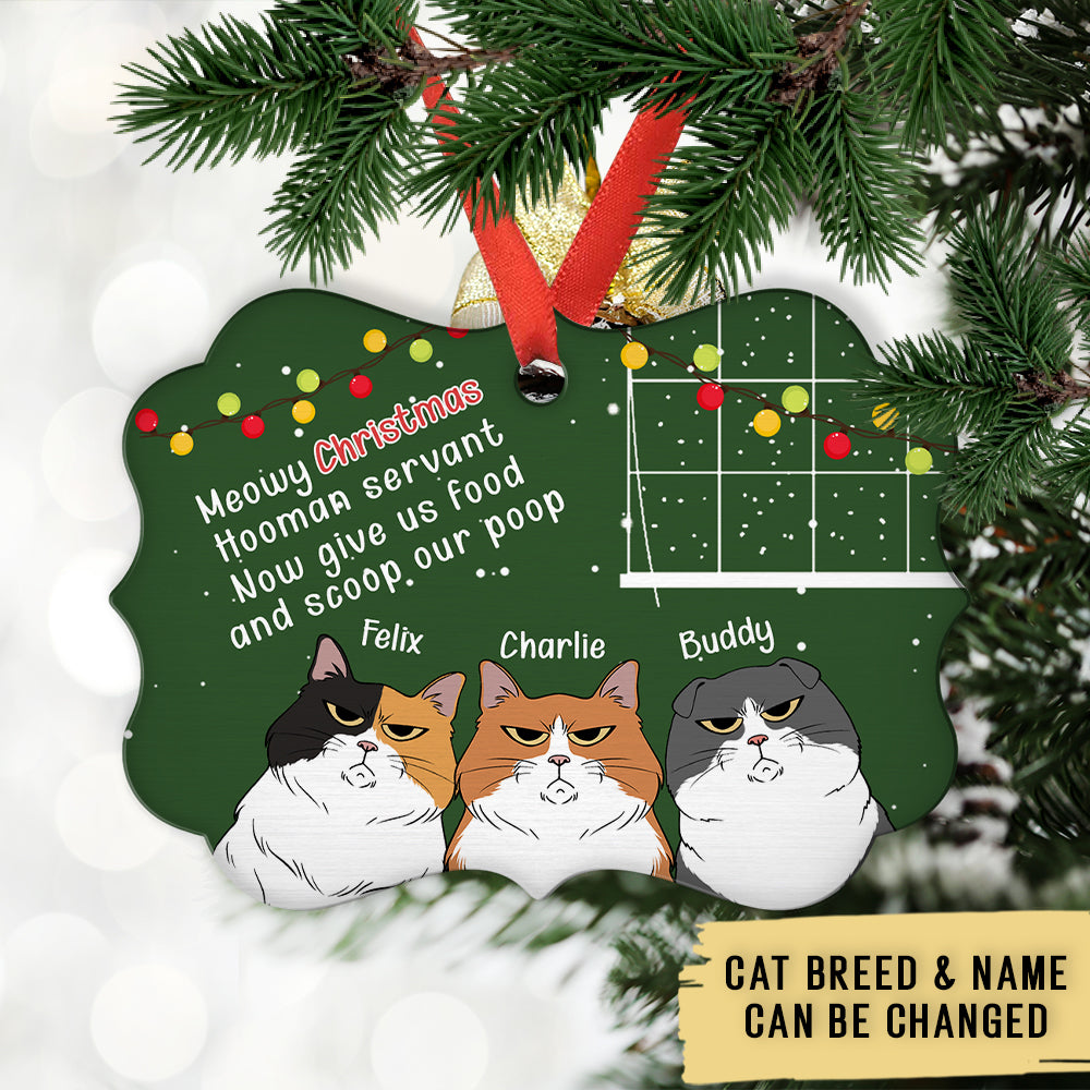 Personalized Custom Aluminum 'Give Me Food' Ornament for Pet Lovers