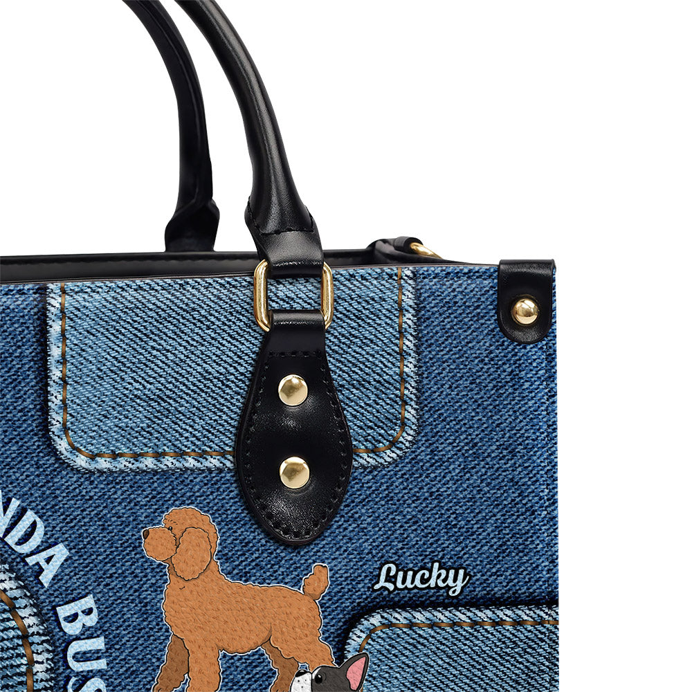 Busy Dog Mom's Customizable Premium Leather Handbag