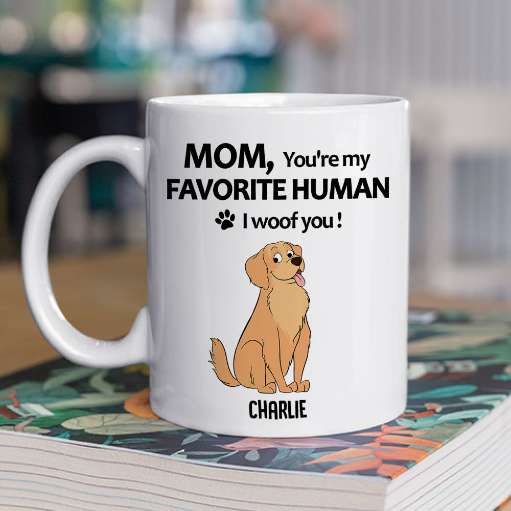 Personalized Custom 'To My Favorite Human 2' Coffee Mug - Ideal Gift for Pet Lovers