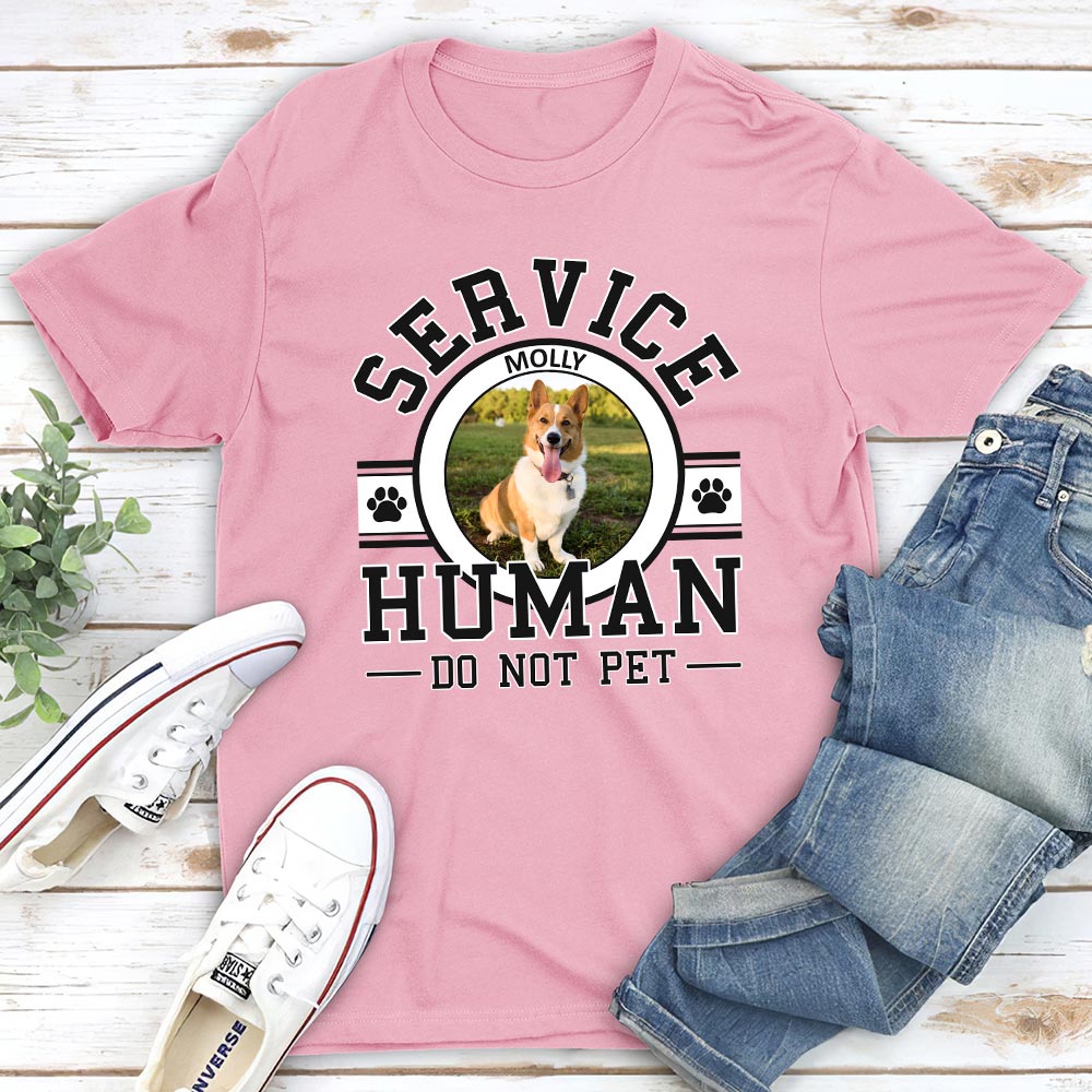 Customizable Unisex Personalized Pet Lover T-shirt with Human Photo