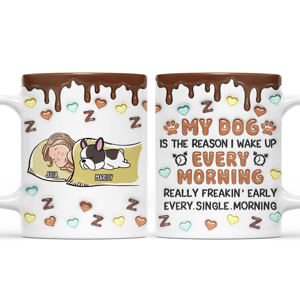Personalized 3D Inflated Effect Custom Mug - The Perfect Wake - Up Companion
