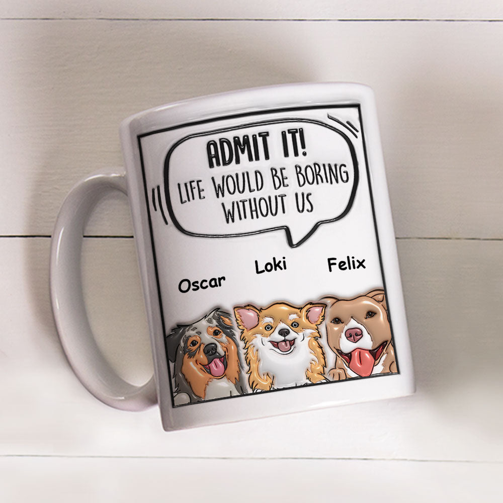 Personalized 3D Inflated Effect Custom Dog-themed Mug