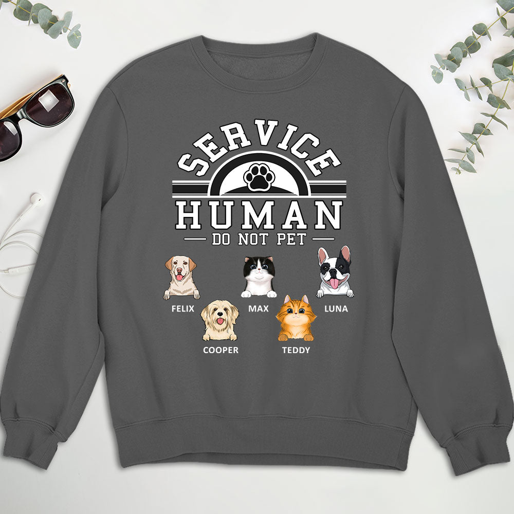 Customizable Personalized Pet Service Human Logo Sweatshirt - Ideal Gift for Pet Lovers
