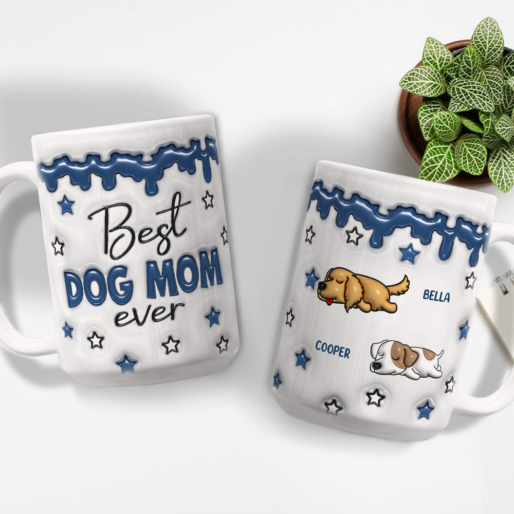 Best Dog Parents - Personalized 3D Inflated Effect Custom Ceramic Mug