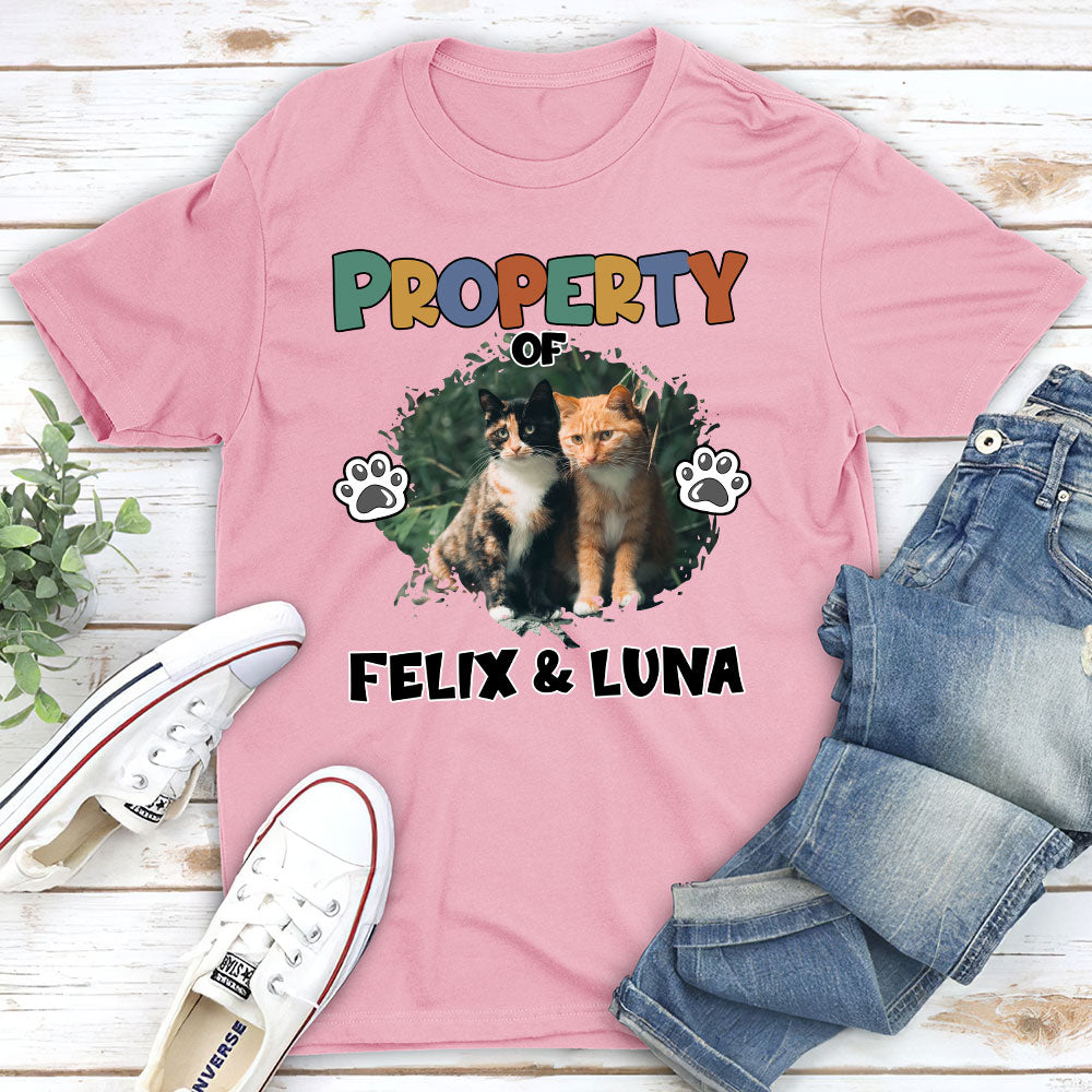 My Cat's Property - Customizable Unisex Personalized T - shirt for Pet Lovers