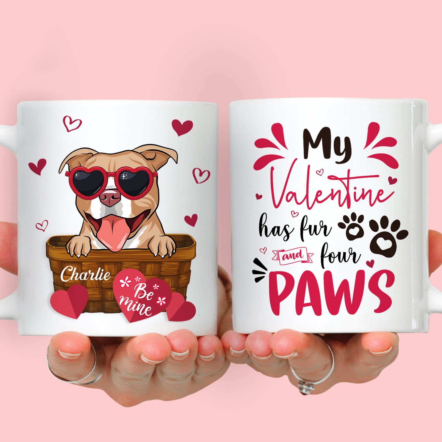 Personalized 'My Valentine Has Fur' Custom Coffee Mug - Ideal Gift for Pet Lovers