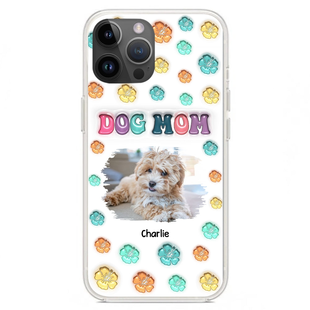 Customizable 3D Inflated Effect Dog Mom Summer Photo Personalized Phone Case