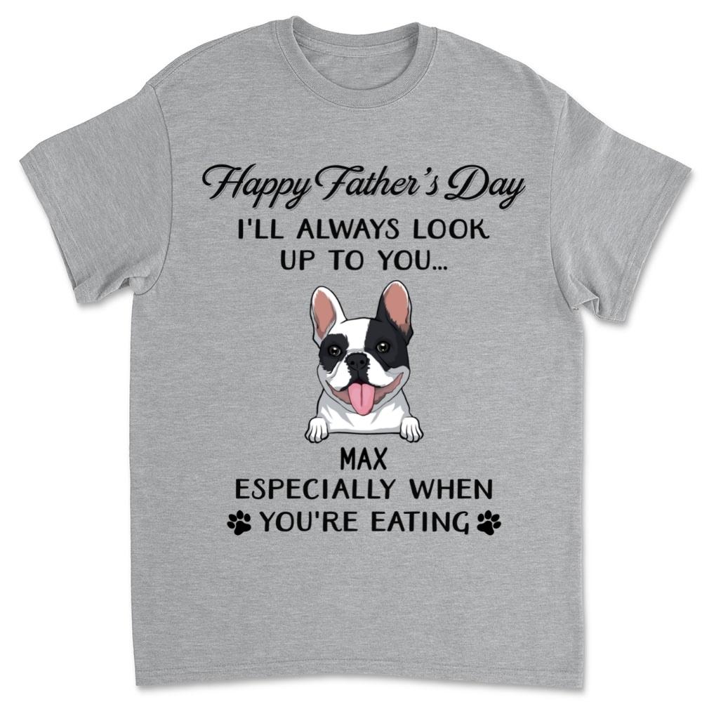 Personalized Custom Unisex T-shirt - A Tribute to Your Pet: 'I'll Always Look Up To You'