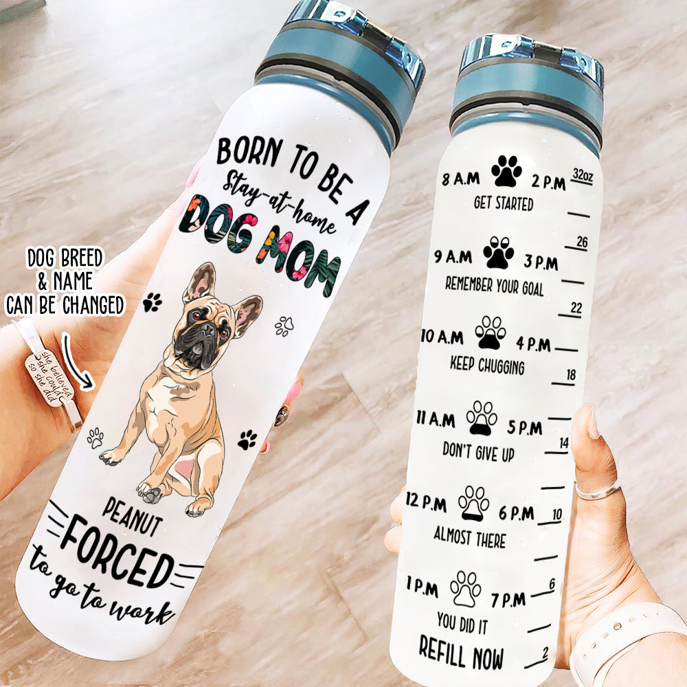 Personalized Time - Marked Water Tracker Bottle: Ideal for Work and Pet Lovers