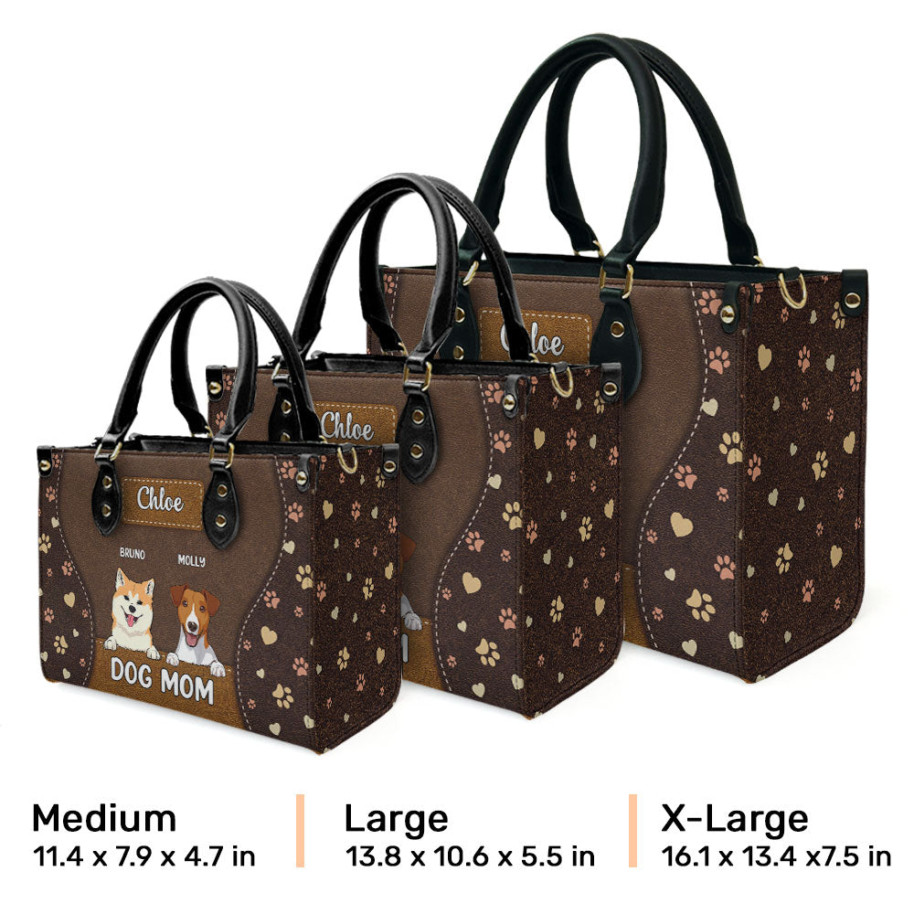 Personalized Custom Leather Handbag for Dog Moms - Show Your Love