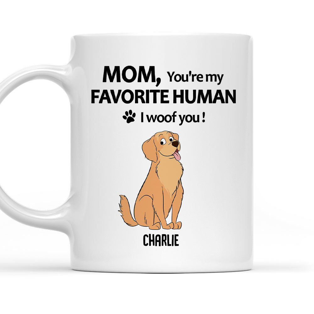 Personalized Custom 'To My Favorite Human 2' Coffee Mug - Ideal Gift for Pet Lovers