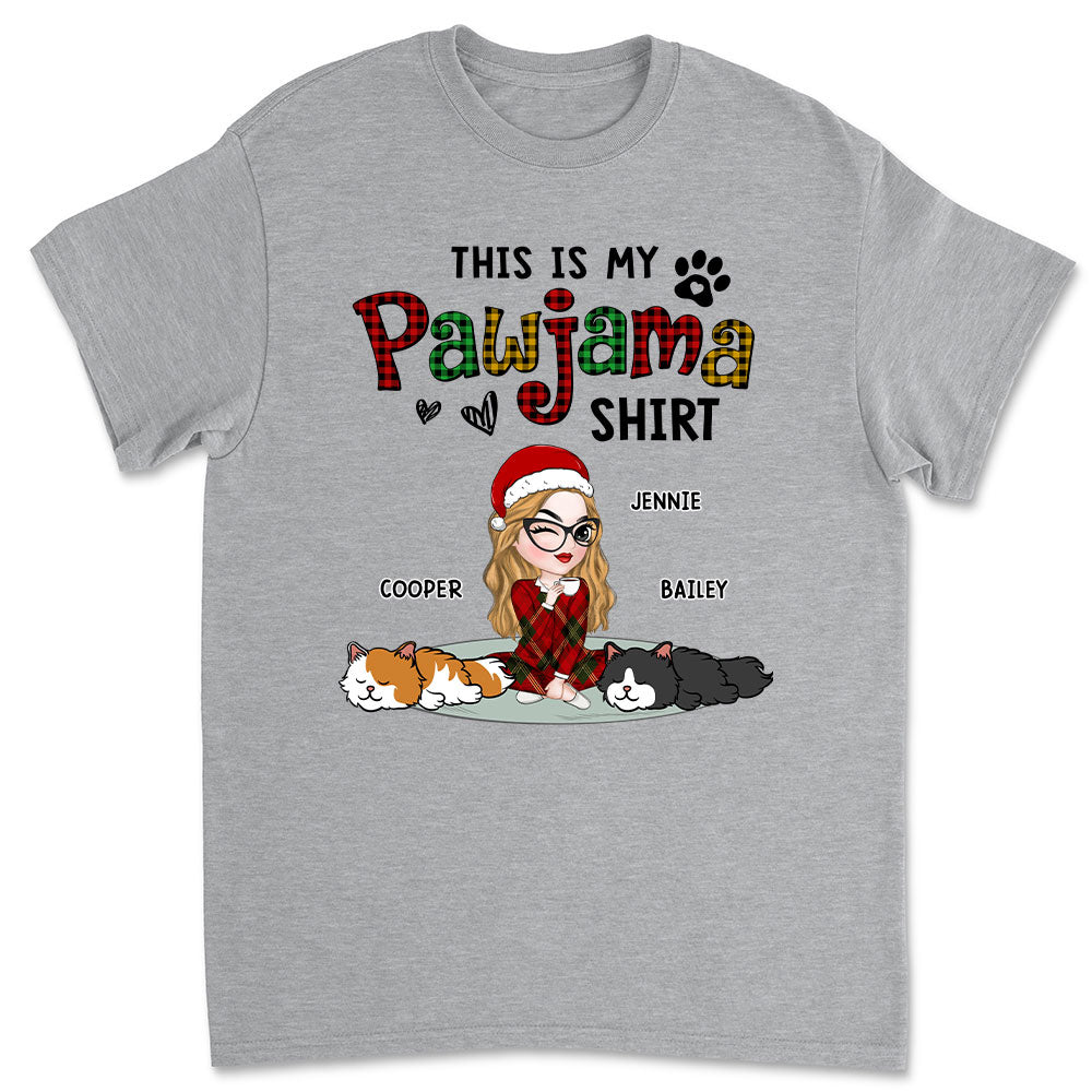 Personalized Pawjama Cat Unisex T-Shirt - Ideal Gift for Pet Lovers