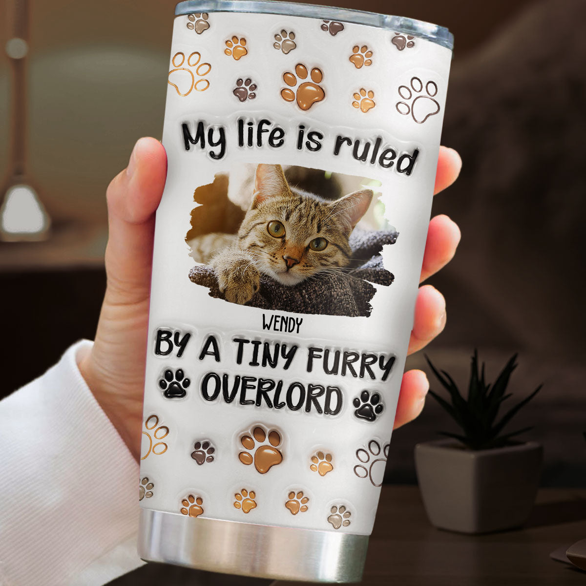 Personalized 3D Inflated Effect Overlords Photo Tumbler - Customize Your Style