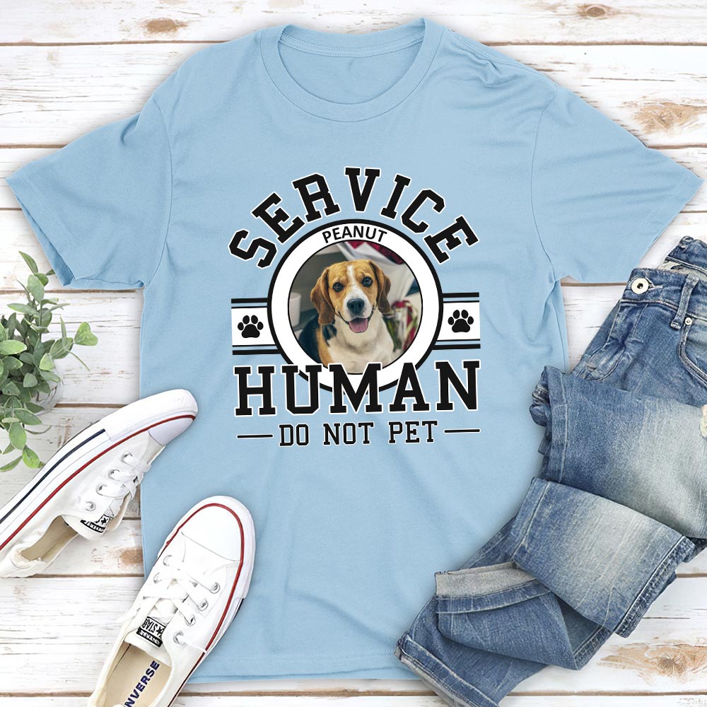 Customizable Unisex Personalized Pet Lover T-shirt with Human Photo