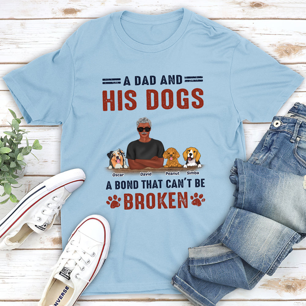 Customizable Unisex 'A Dad And His Dog' Personalized T-shirt - Ideal for Pet Lovers