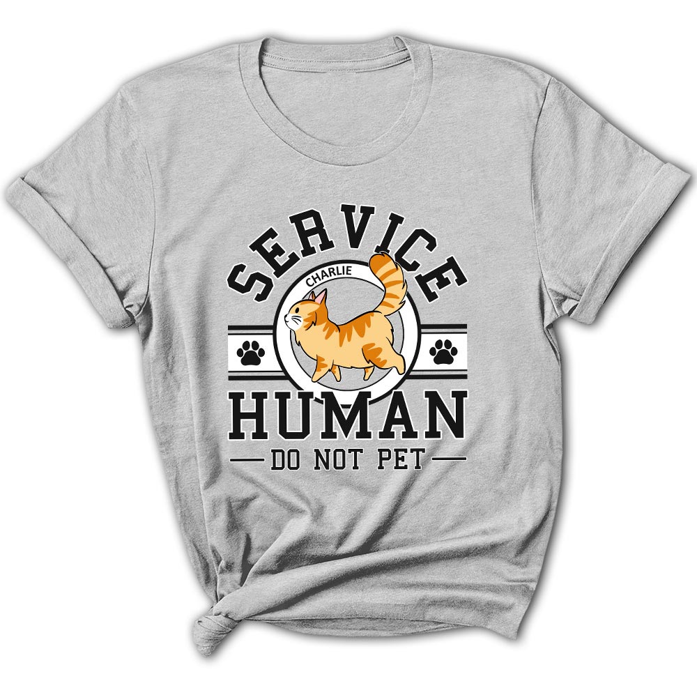 Customizable Cat Service Human Logo Women's Personalized T-shirt - Ideal Gift for Pet Lovers