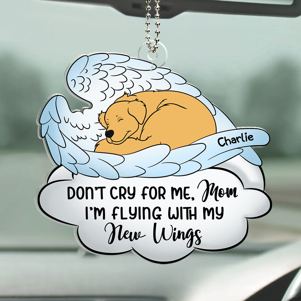 Personalized Acrylic Car Ornament - Cherish Memories on Every Journey