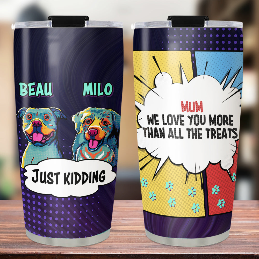 Personalized Pop Art Dog - Loving Custom Tumbler